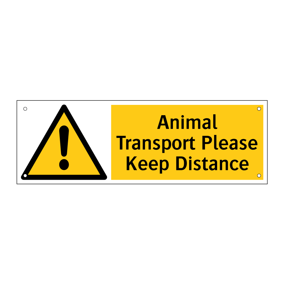 Animal Transport Please Keep Distance