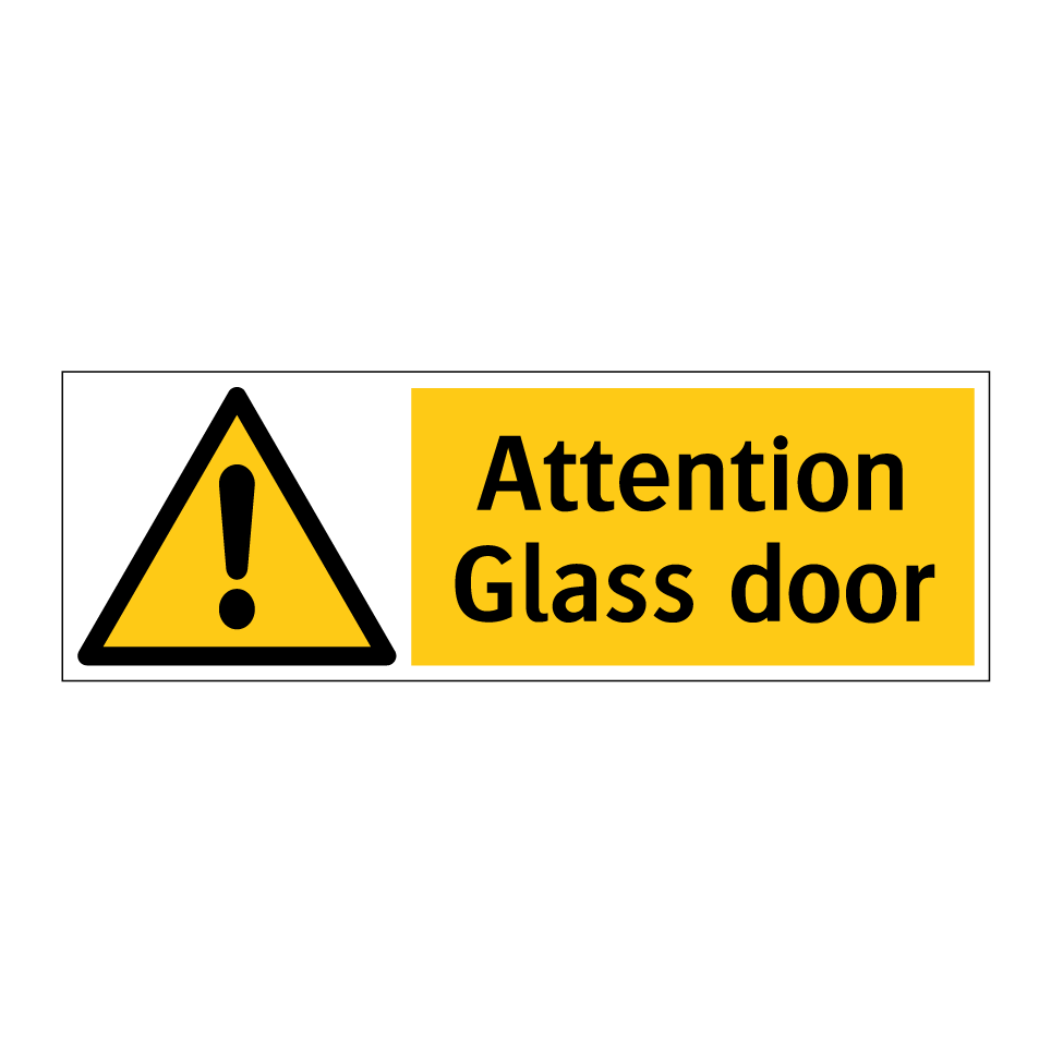 Attention Glass door