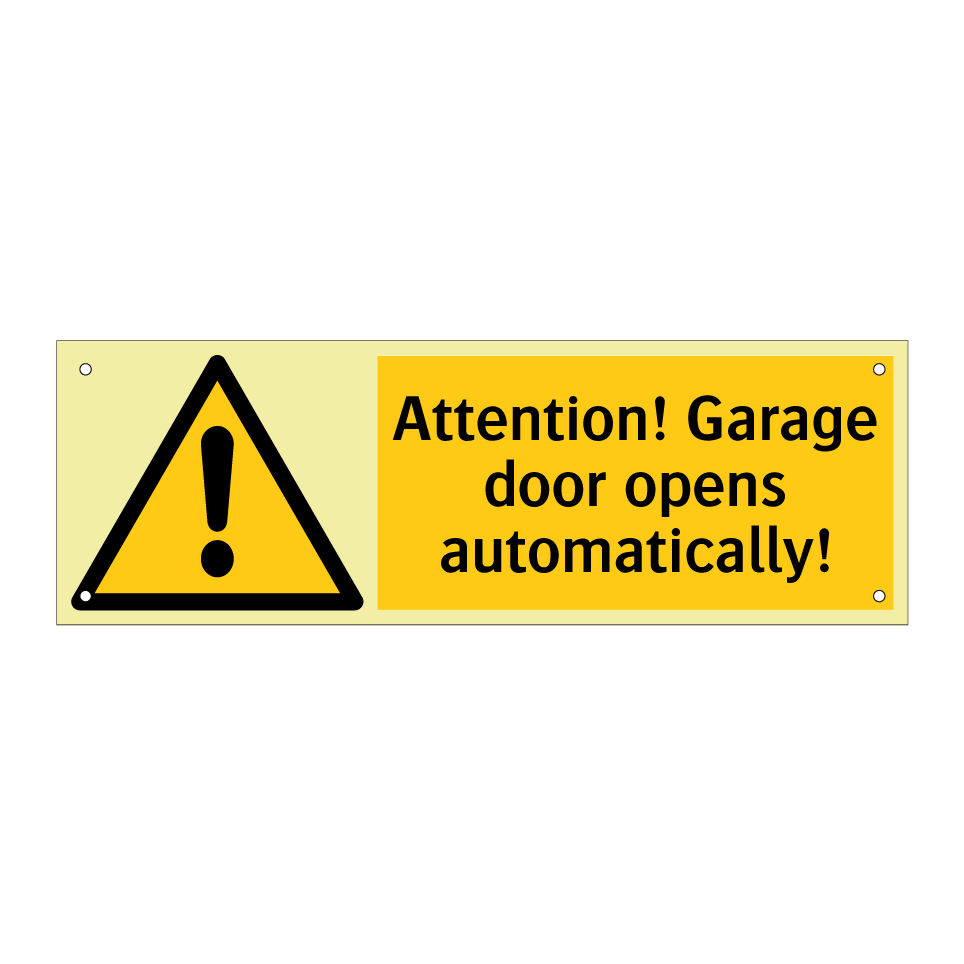 Attention! Garage door opens automatically!
