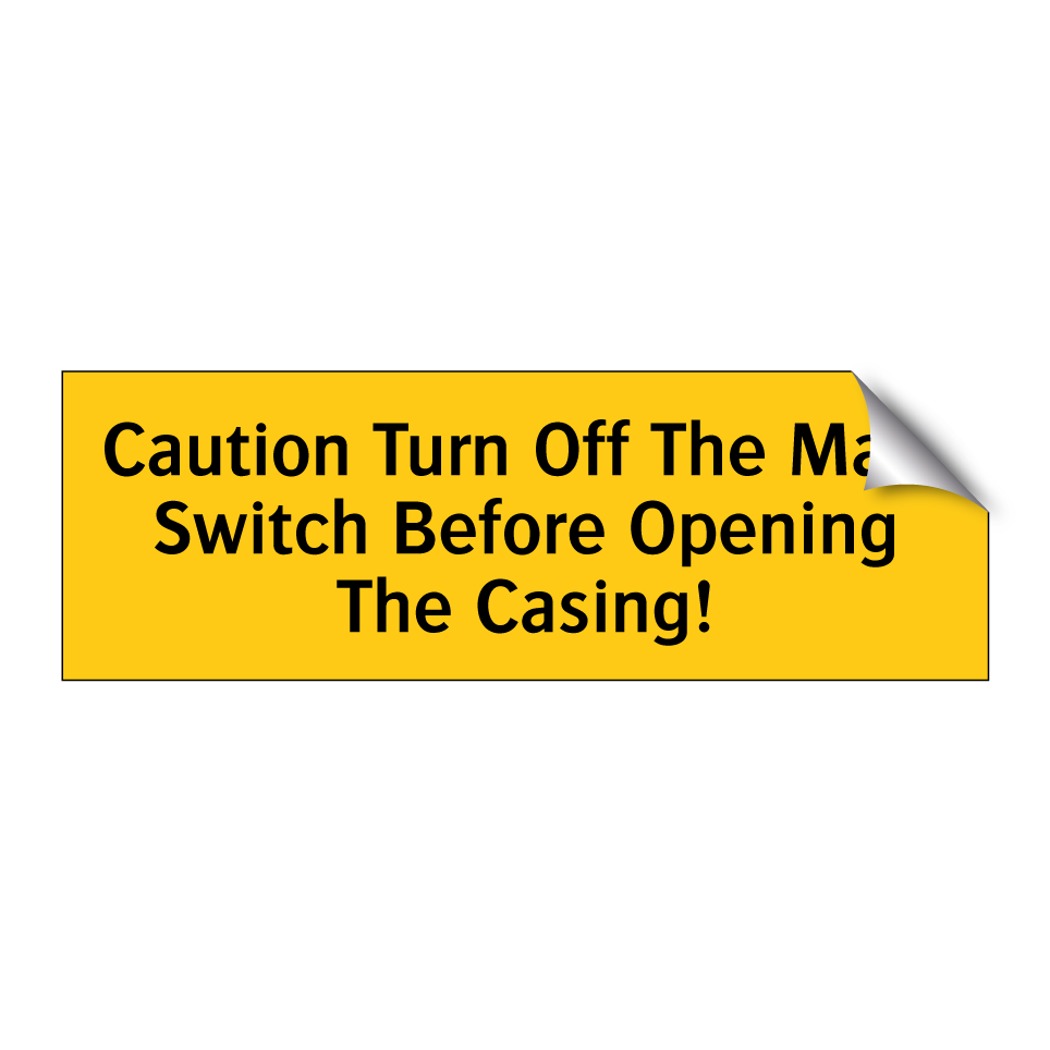 Caution Turn Off The Main Switch Before Opening The Casing!