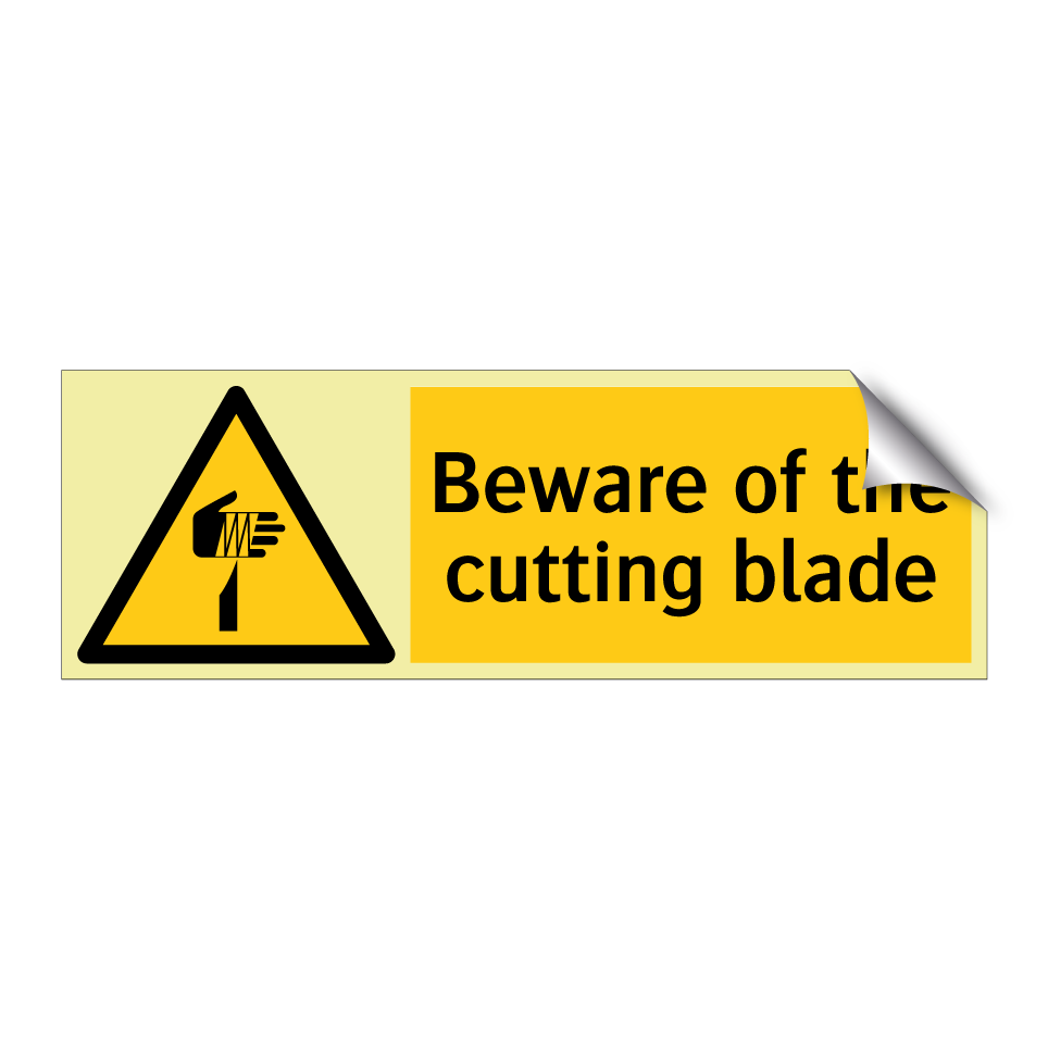 Beware of the cutting blade