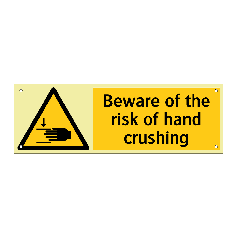 Beware of the risk of hand crushing