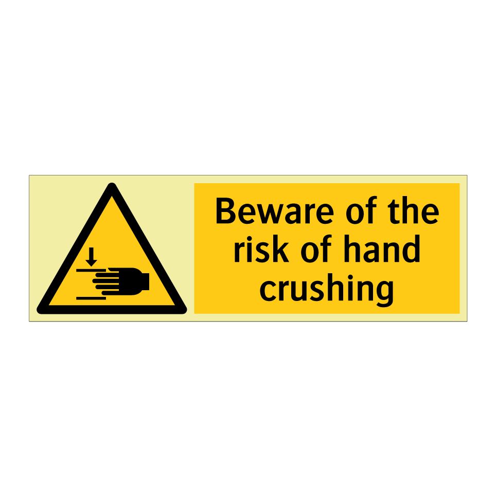Beware of the risk of hand crushing
