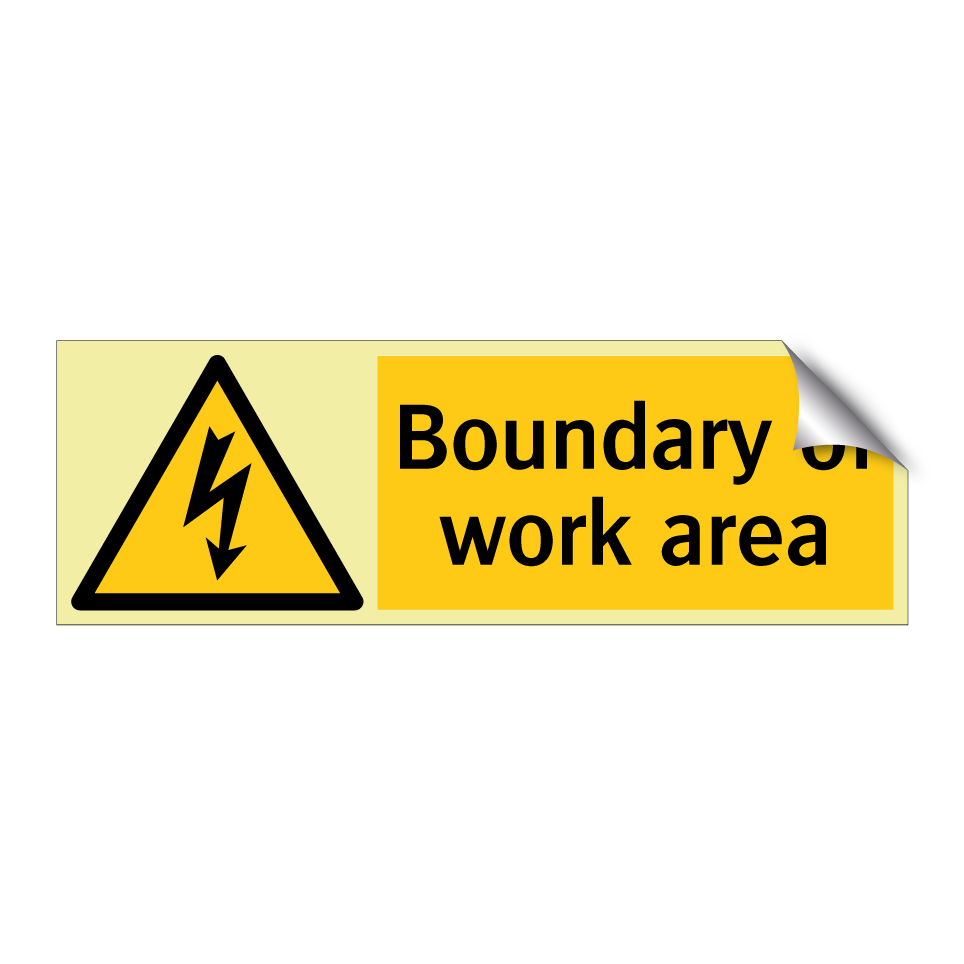 Boundary of work area