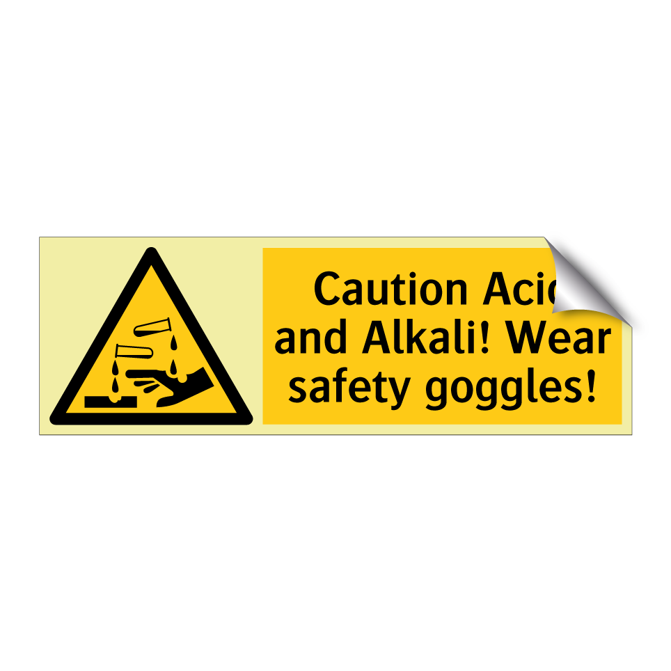 Caution Acid and Alkali! Wear safety goggles!
