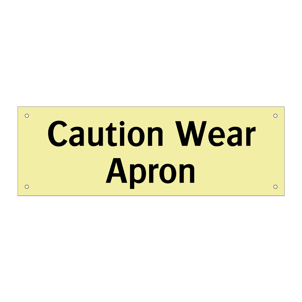 Caution Wear Apron