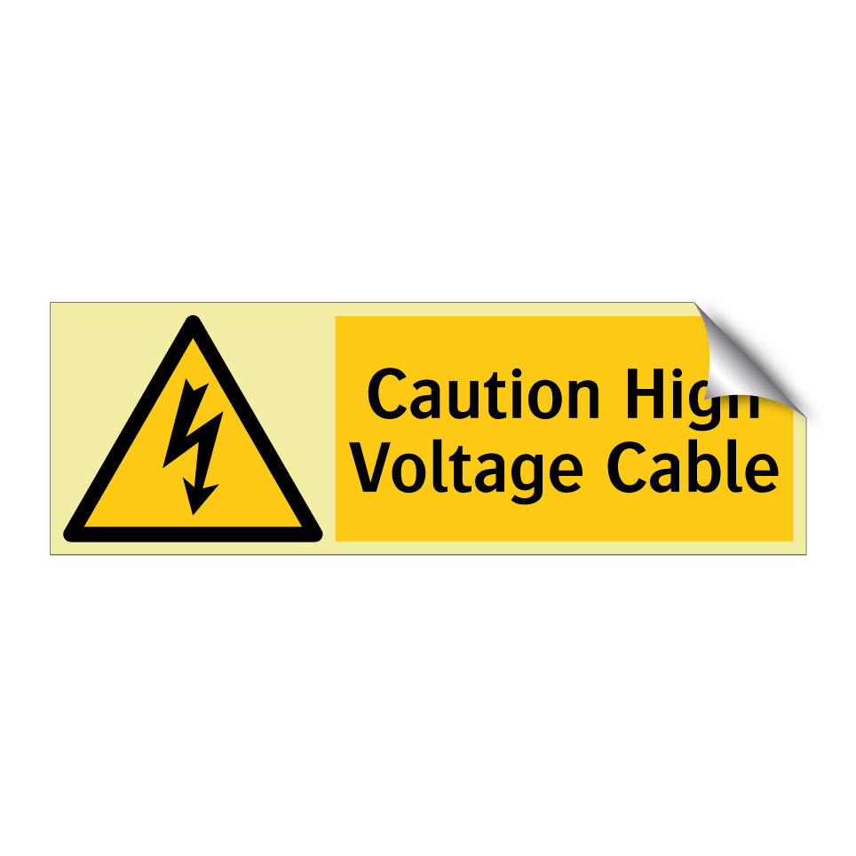 Caution High Voltage Cable