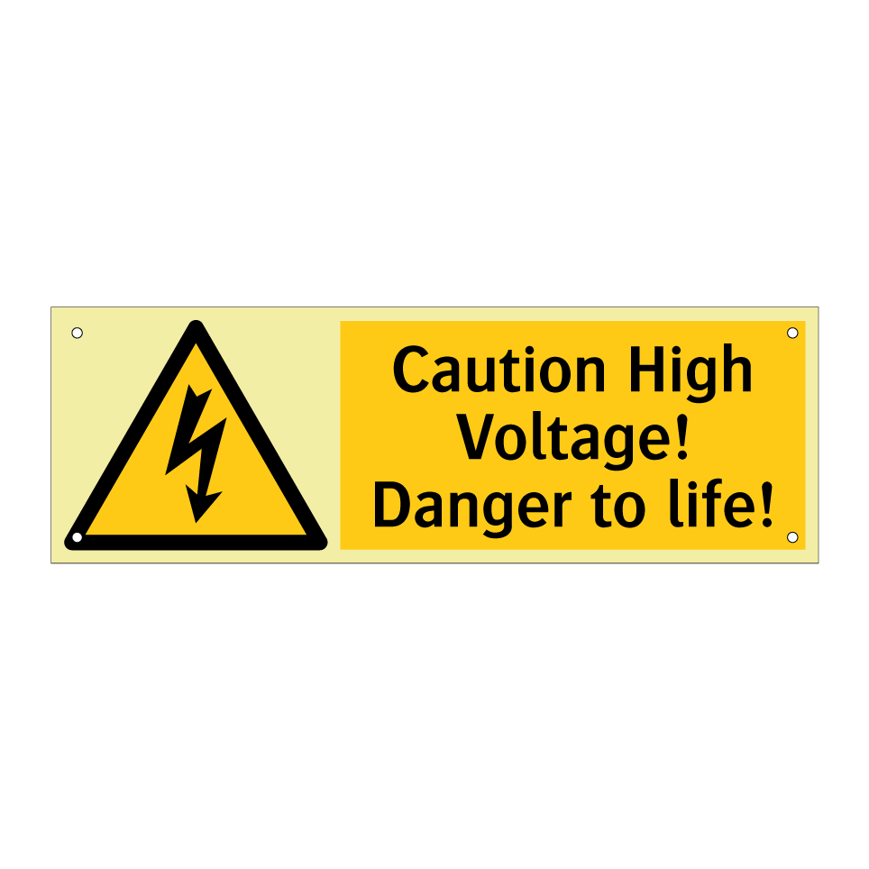 Caution High Voltage! Danger to life!