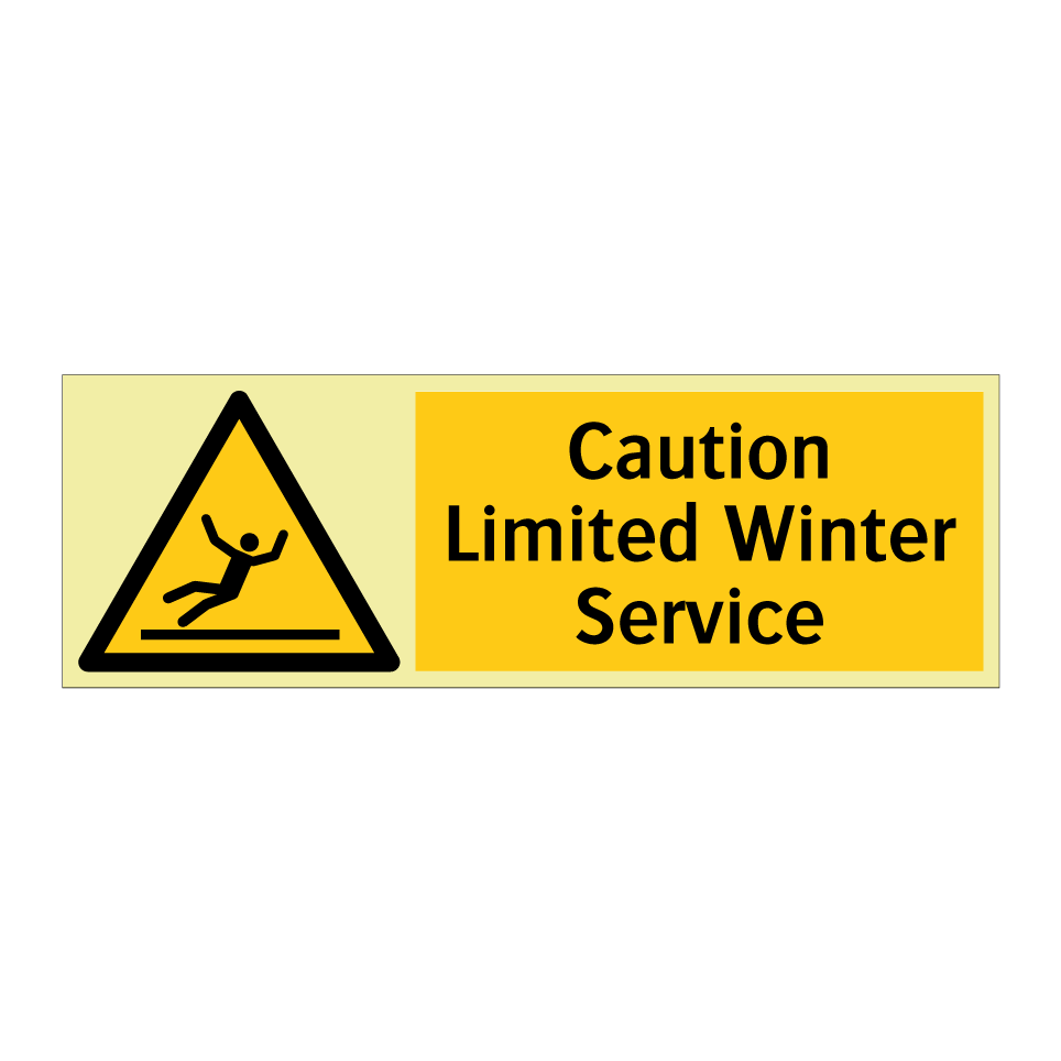 Caution Limited Winter Service