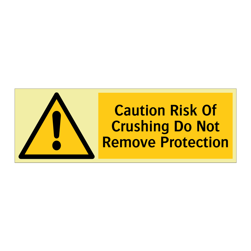 Caution Risk Of Crushing Do Not Remove Protection