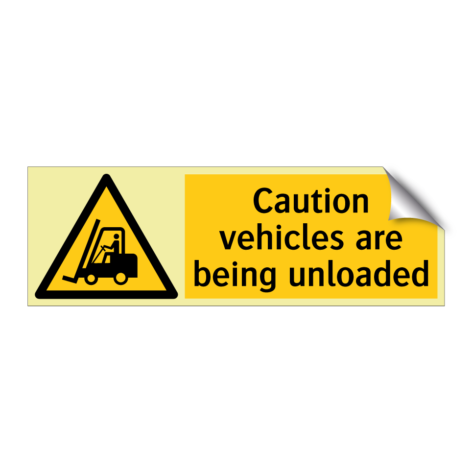 Caution vehicles are being unloaded