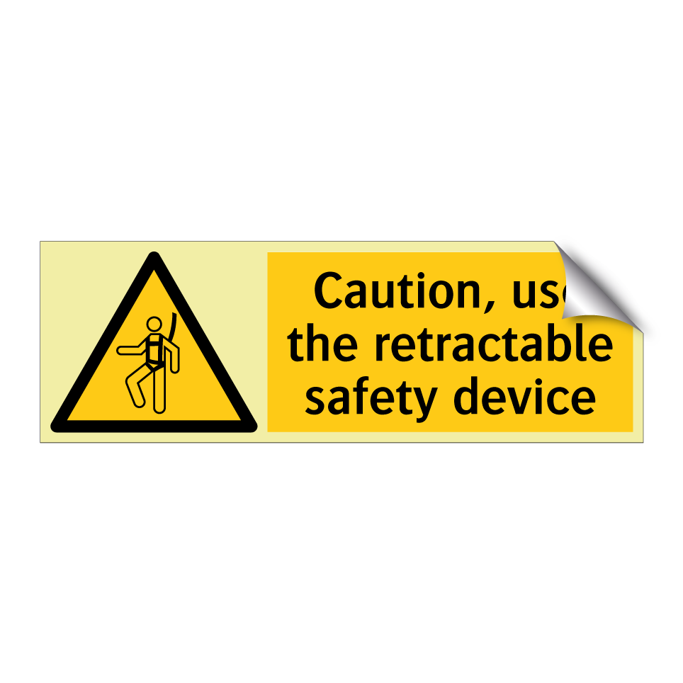 Caution, use the retractable safety device