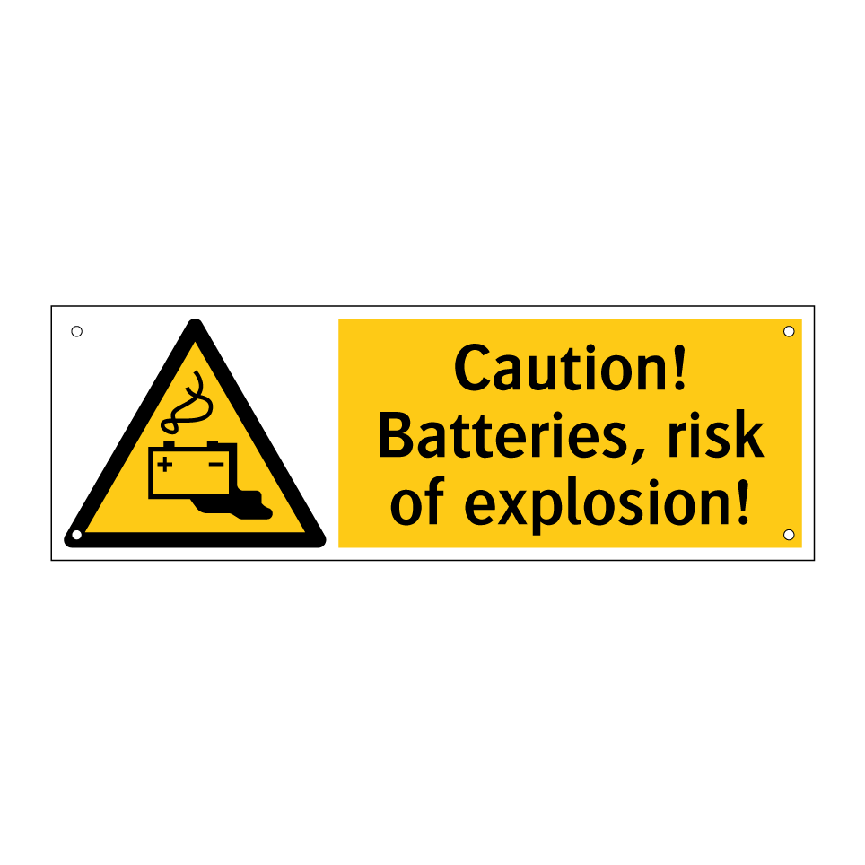 Caution! Batteries, risk of explosion!