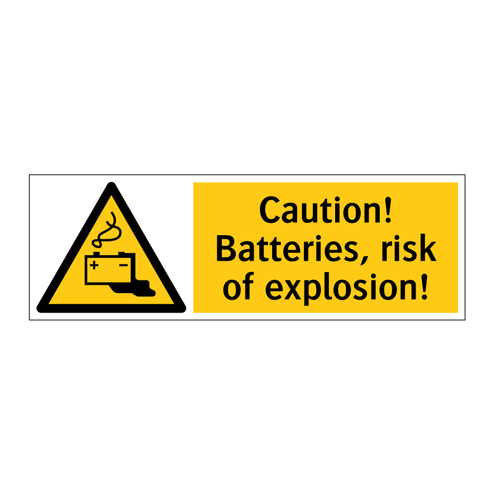 Caution! Batteries, risk of explosion!