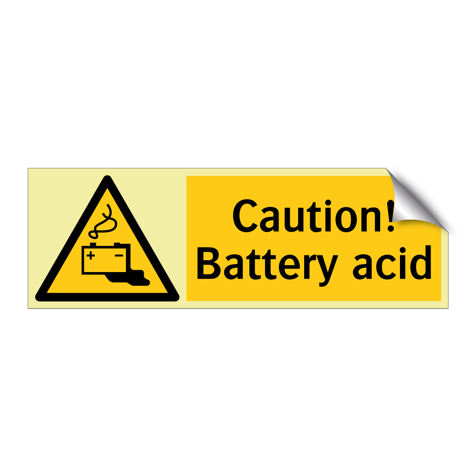 Caution! Battery acid