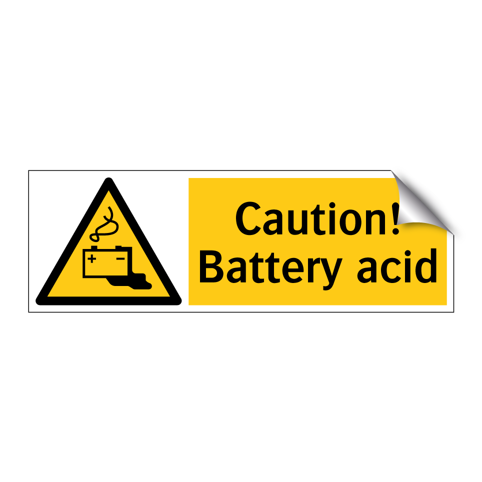 Caution! Battery acid