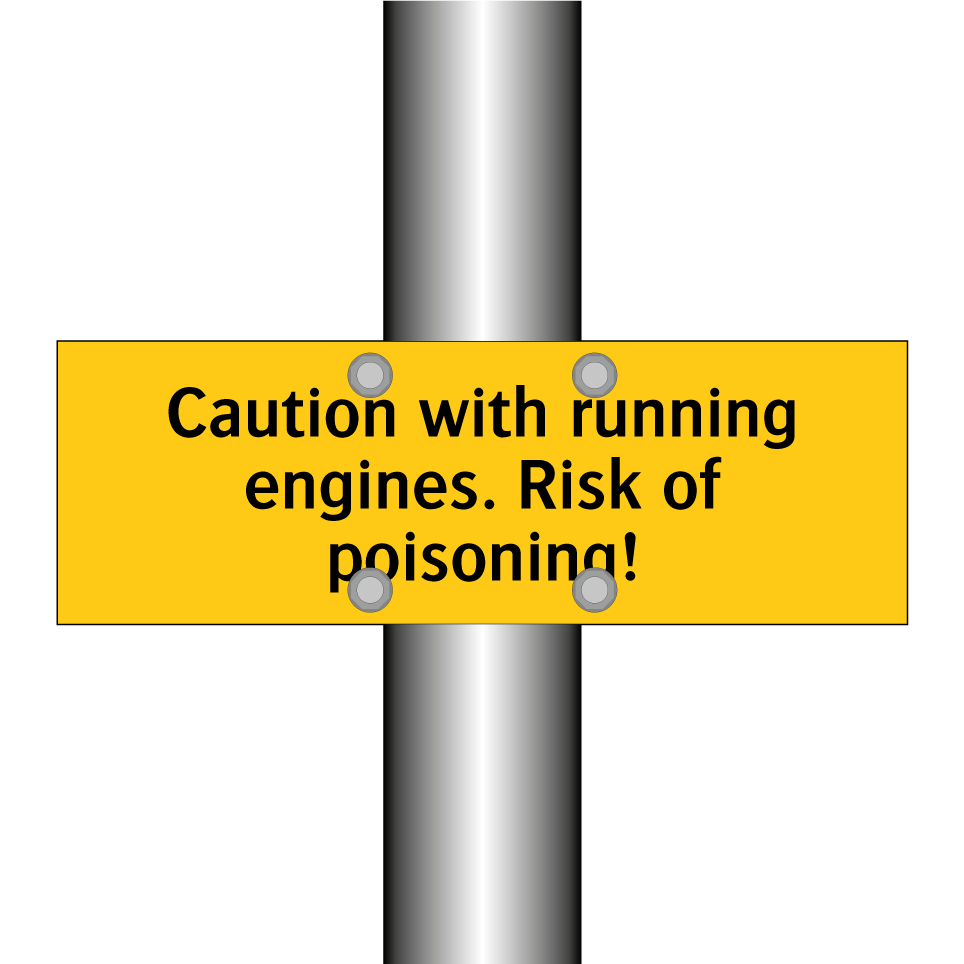 Caution with running engines. Risk of poisoning!
