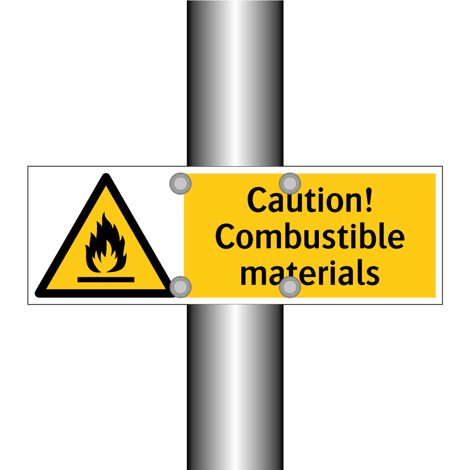 Caution! Combustible materials