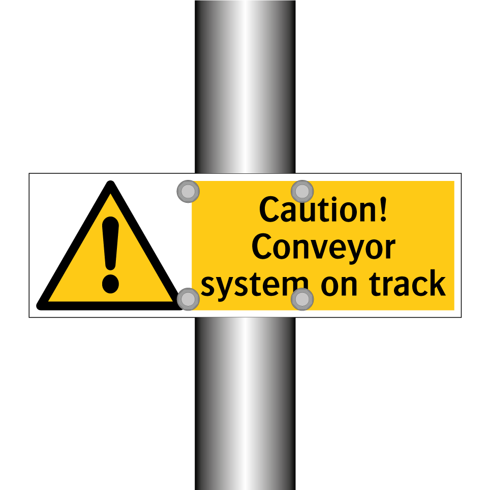 Caution! Conveyor system on track