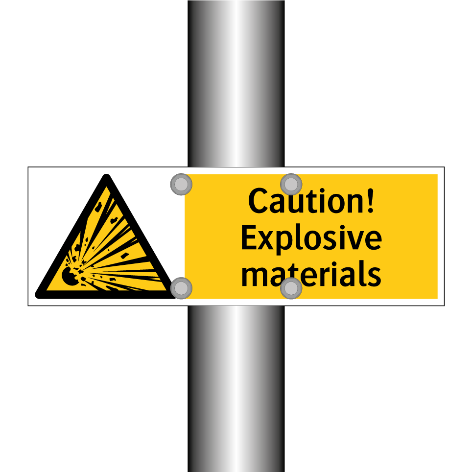 Caution! Explosive materials
