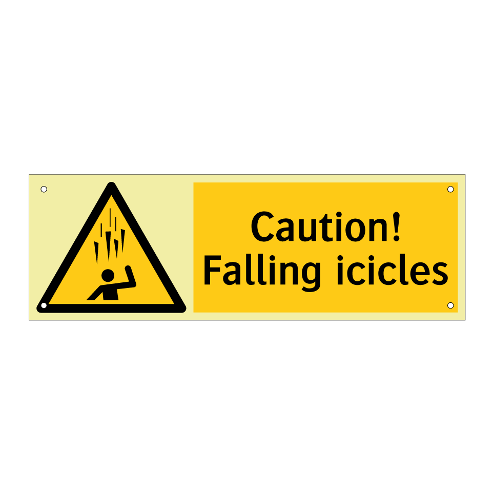 Caution! Falling icicles