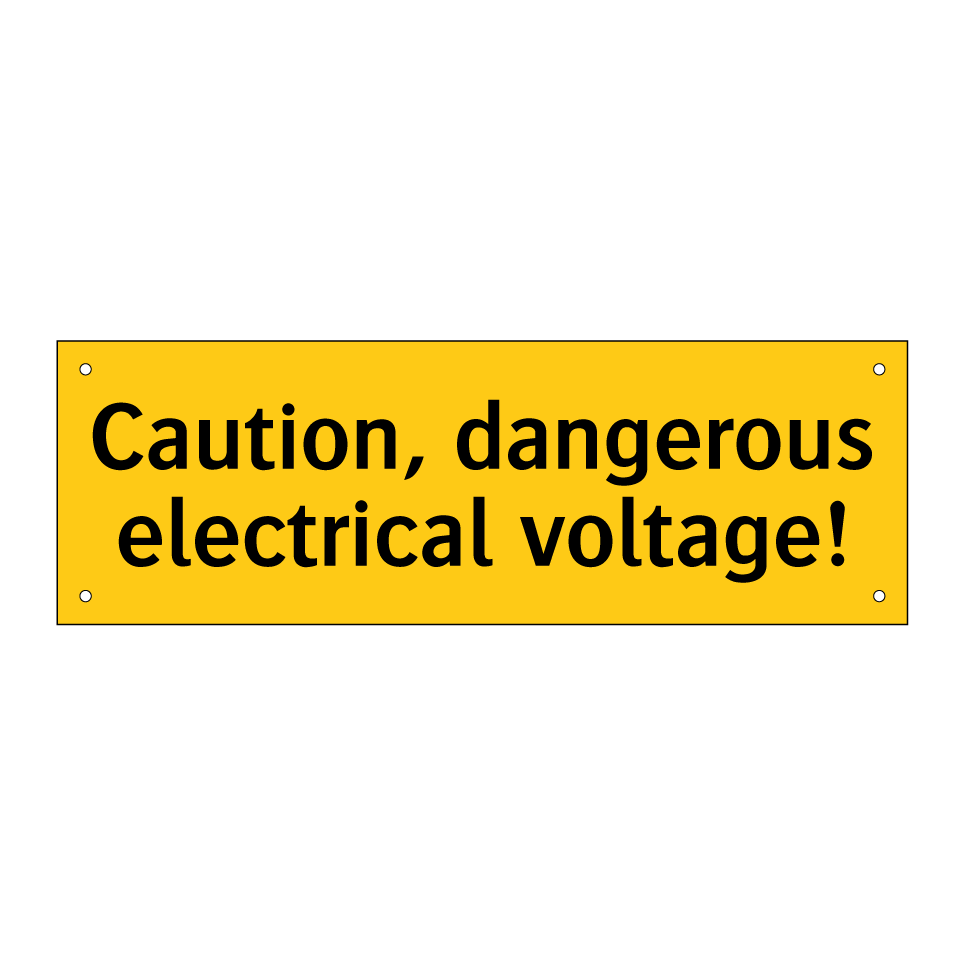 Caution, dangerous electrical voltage!