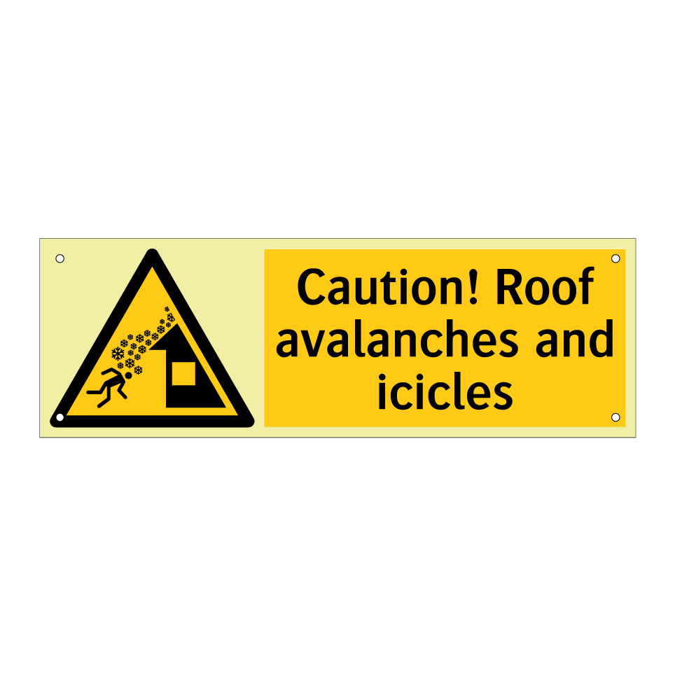 Caution! Roof avalanches and icicles