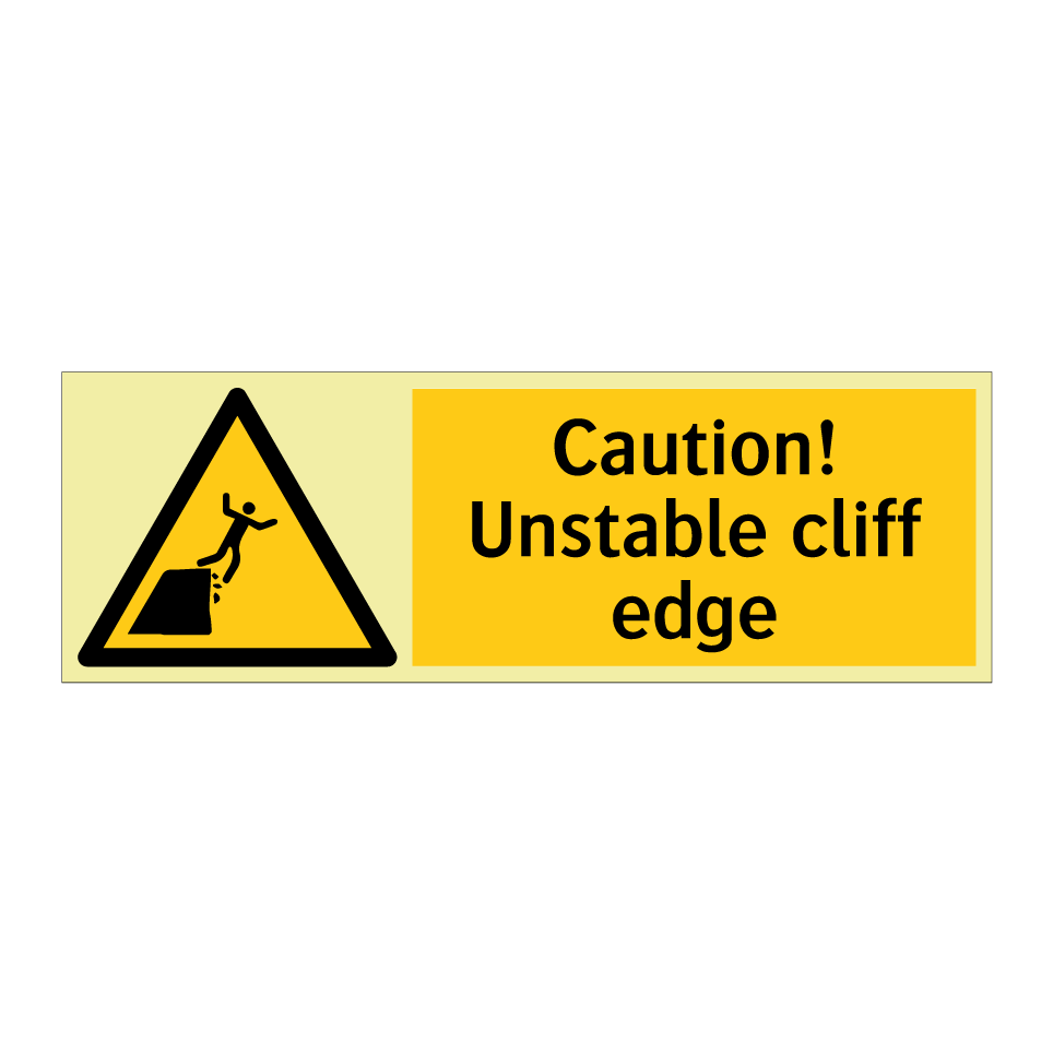 Caution! Unstable cliff edge