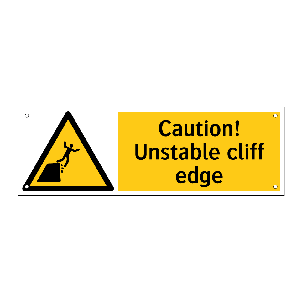 Caution! Unstable cliff edge