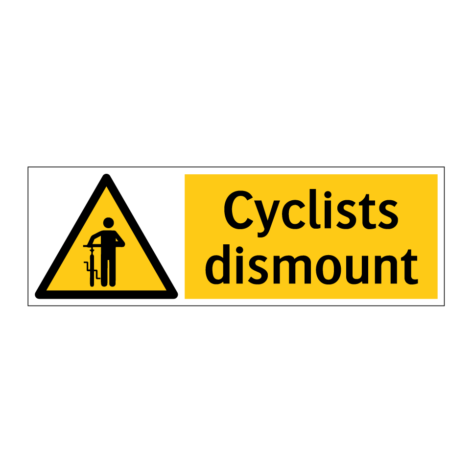Cyclists dismount