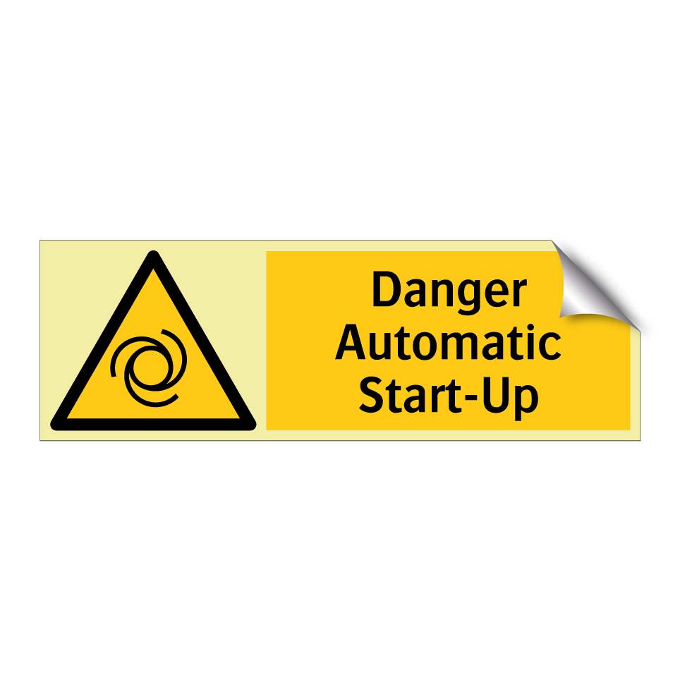 Danger Automatic Start-Up