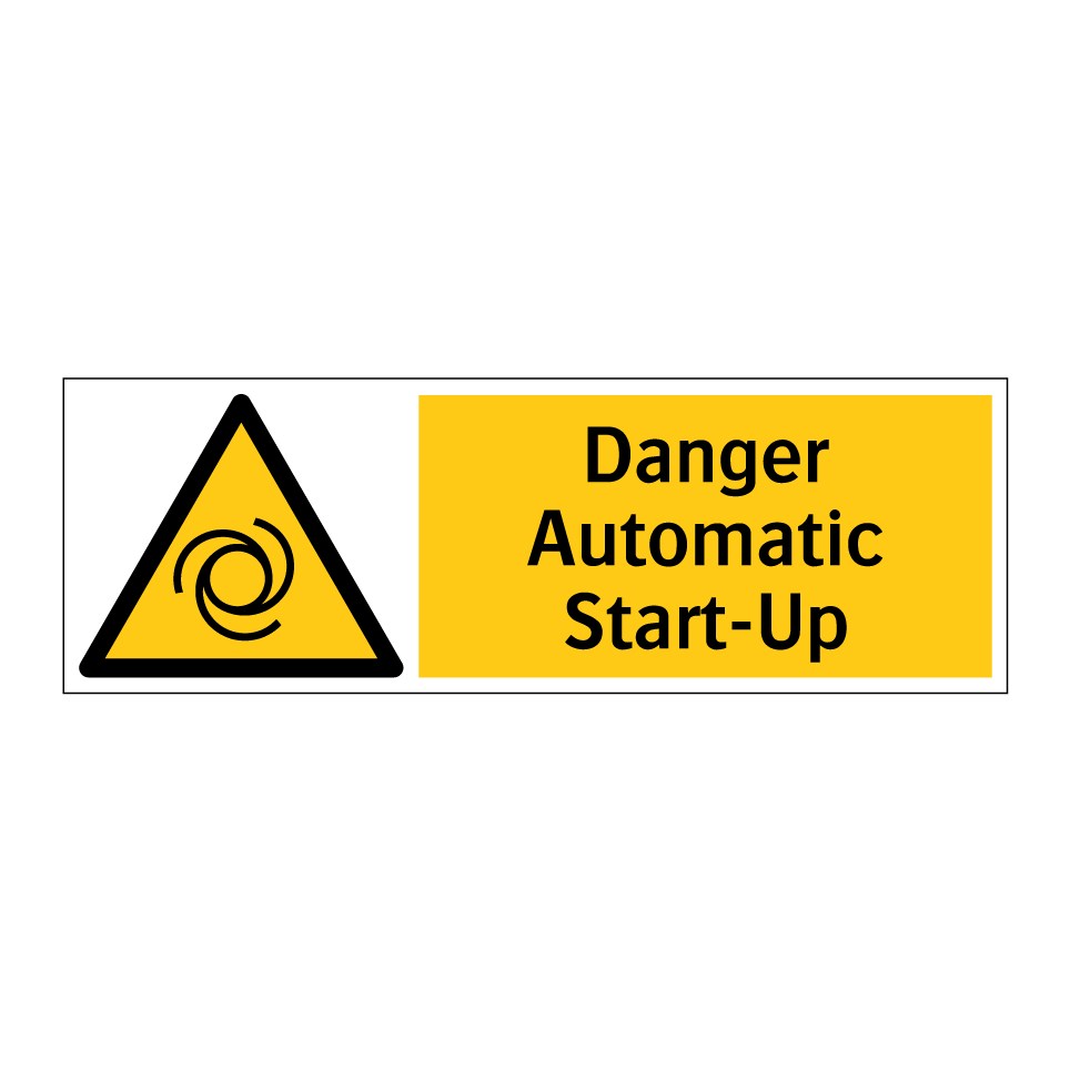 Danger Automatic Start-Up