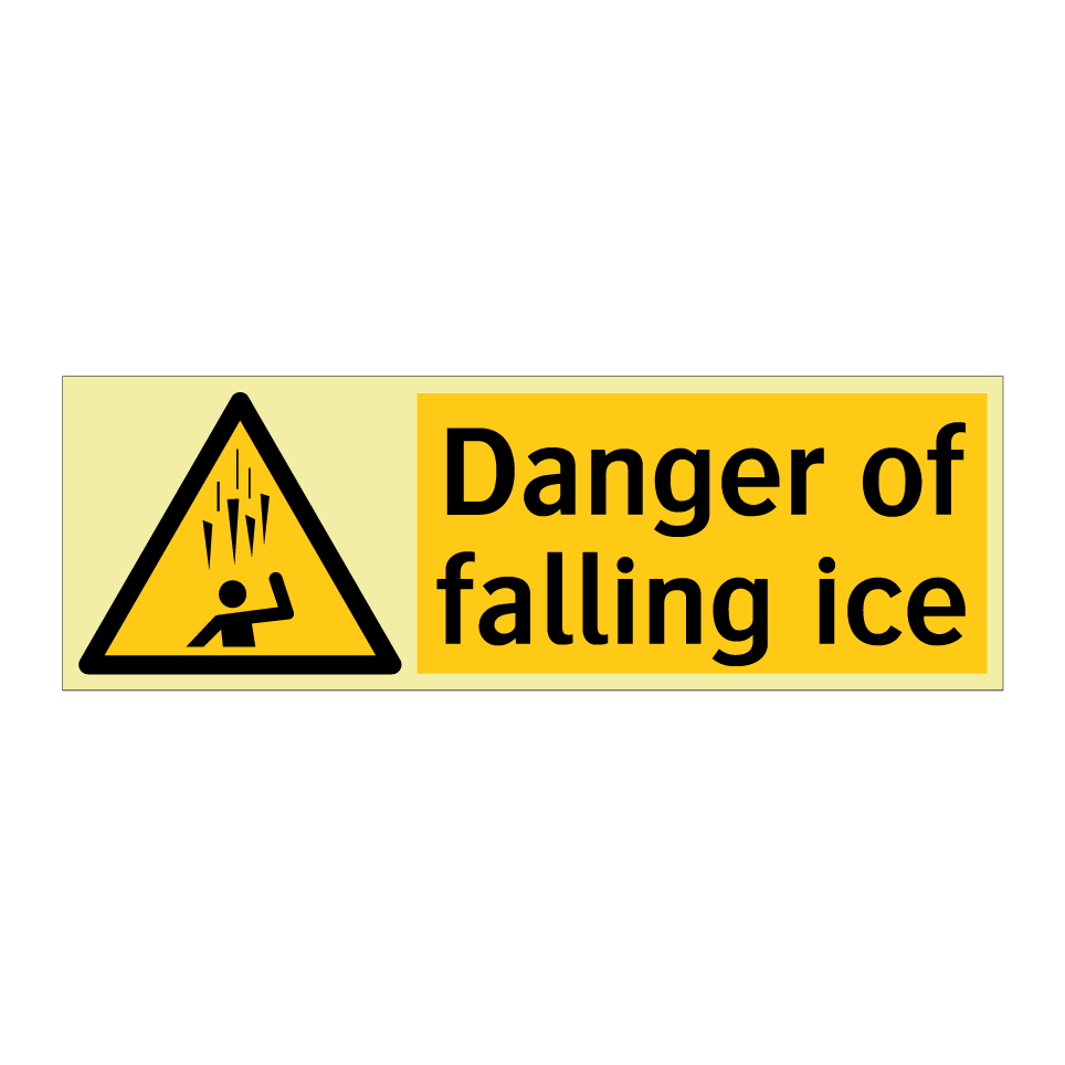 Danger of falling ice