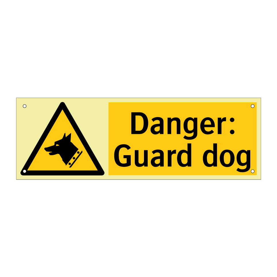 Danger: Guard dog