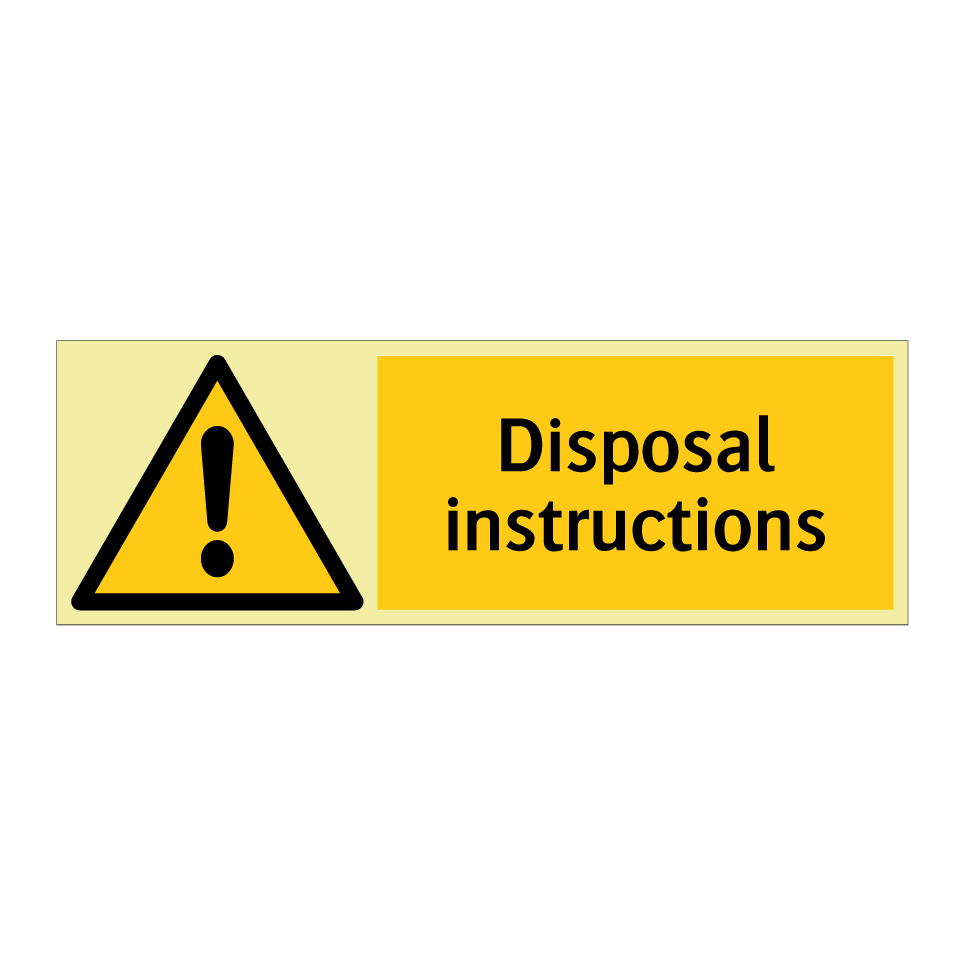 Disposal instructions
