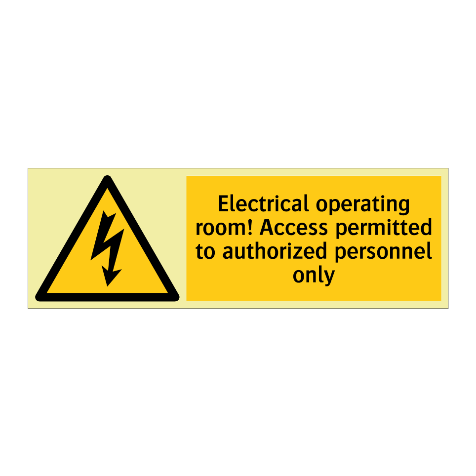 Electrical operating room! Access permitted to authorized personnel only