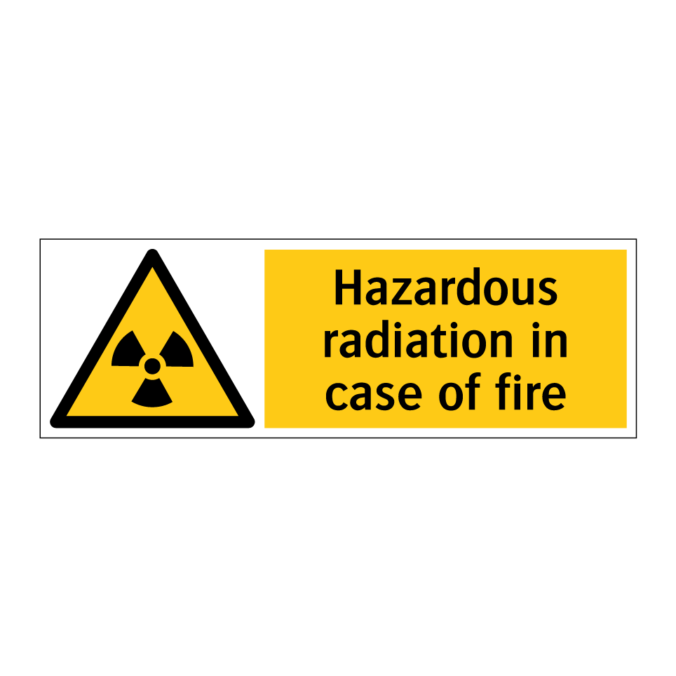 Hazardous radiation in case of fire