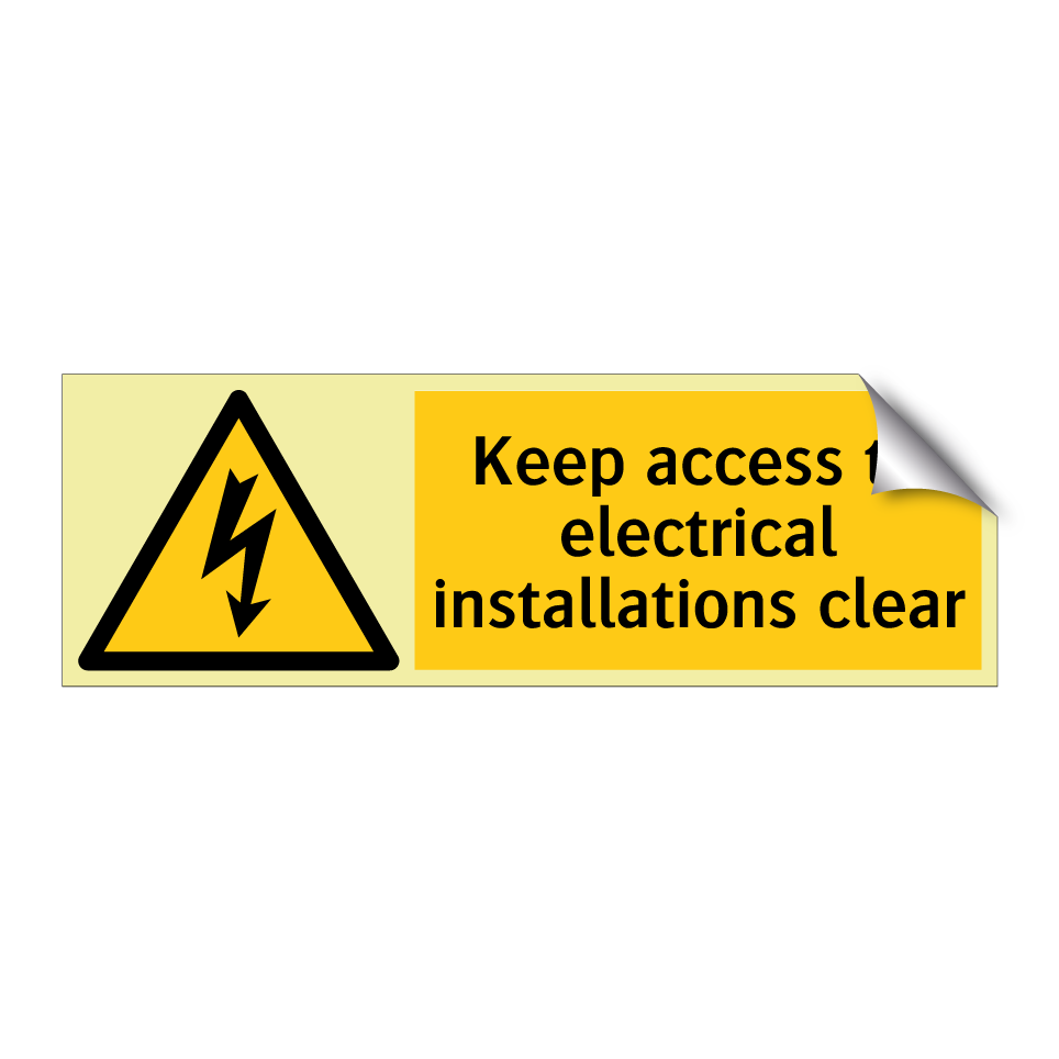 Keep access to electrical installations clear