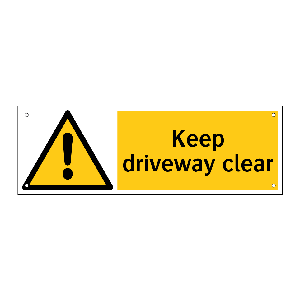 Keep driveway clear