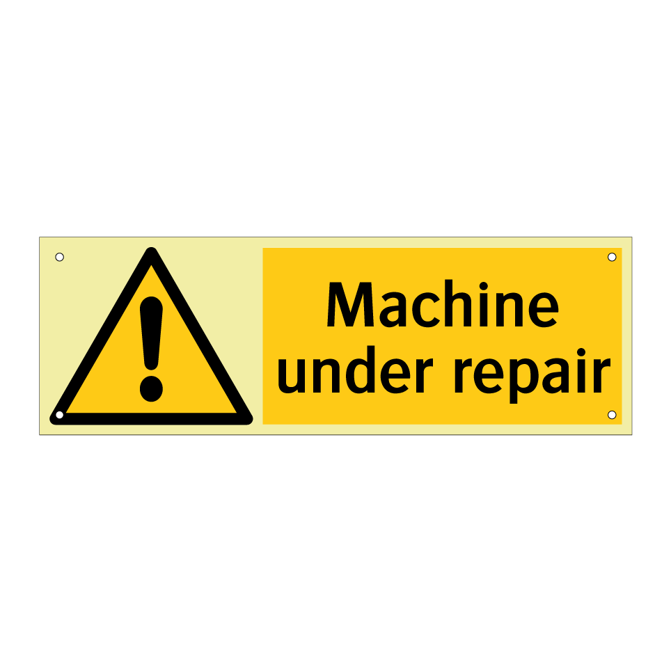 Machine under repair