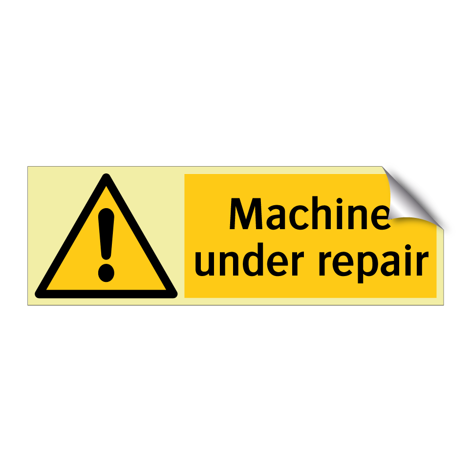 Machine under repair