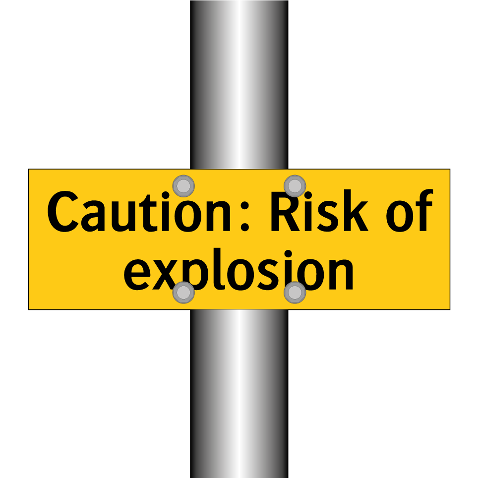 Caution: Risk of explosion