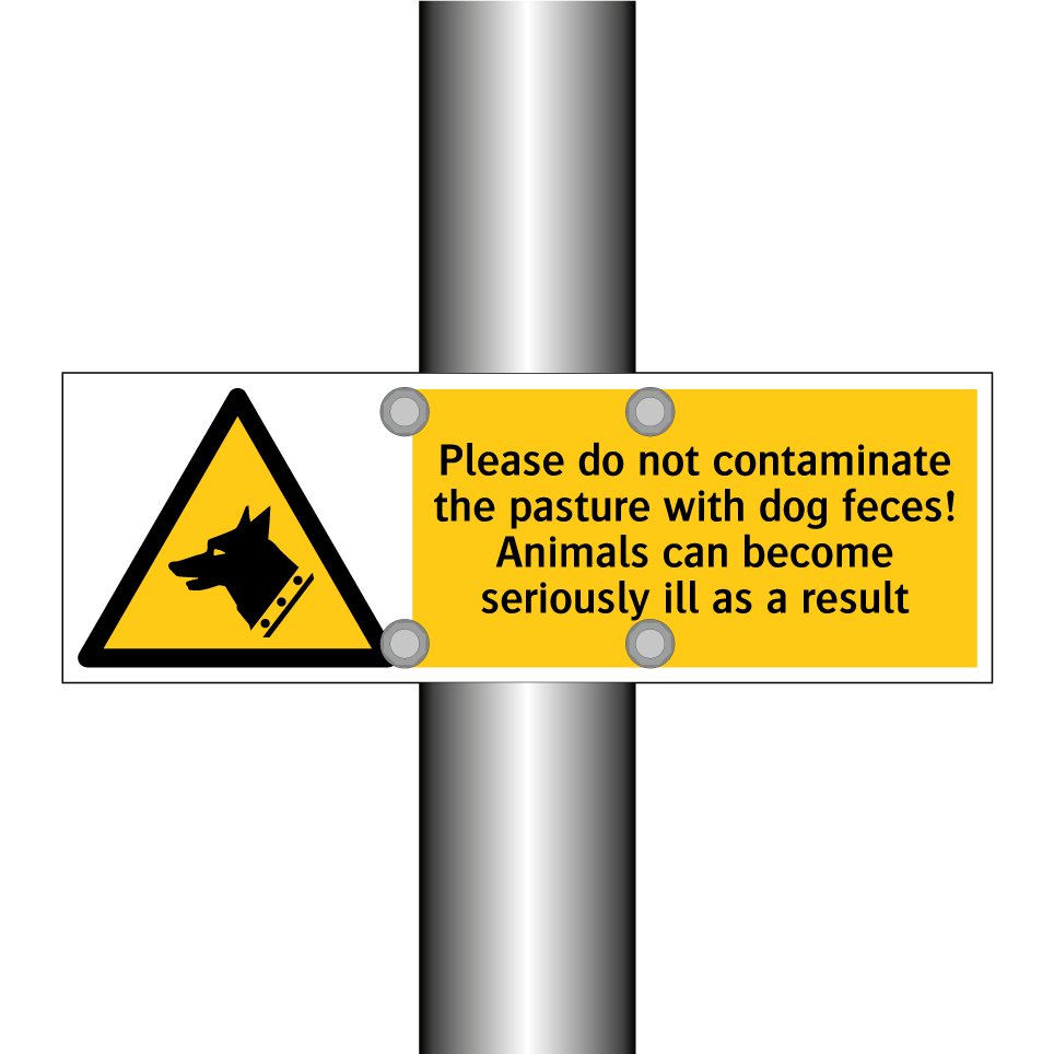 Please do not contaminate the pasture with dog feces! Animals can become seriously ill as a result