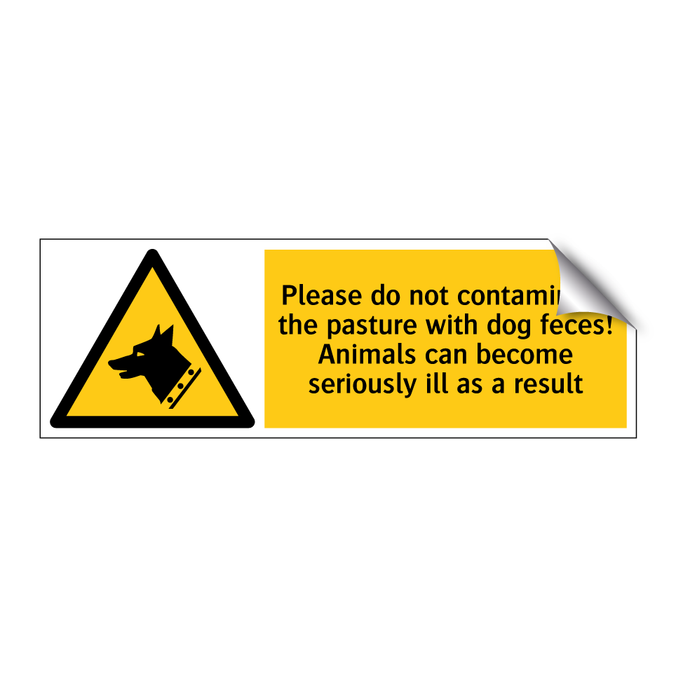 Please do not contaminate the pasture with dog feces! Animals can become seriously ill as a result