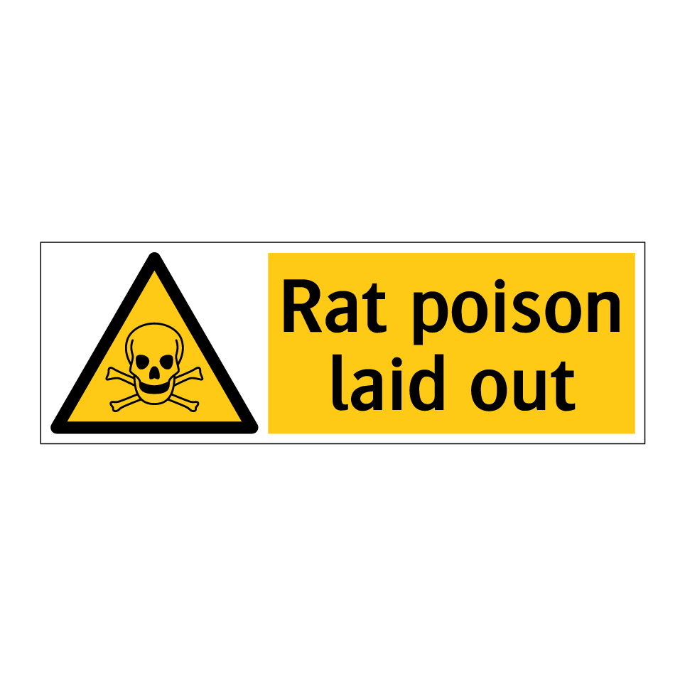 Rat poison laid out