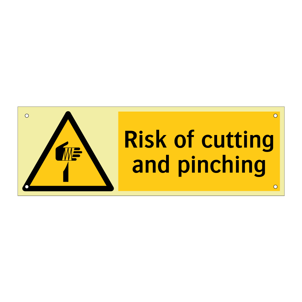 Risk of cutting and pinching