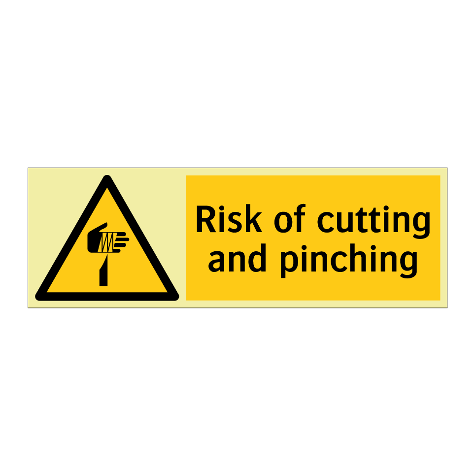 Risk of cutting and pinching