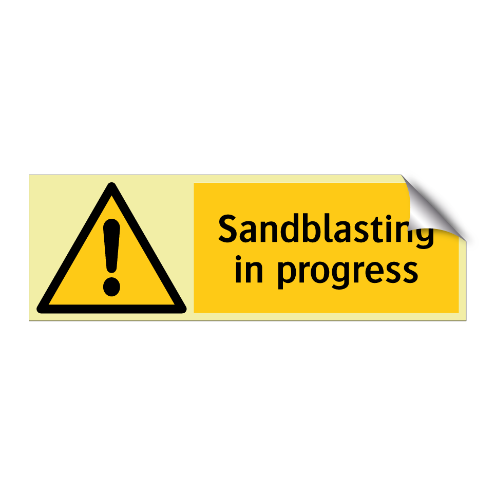 Sandblasting in progress
