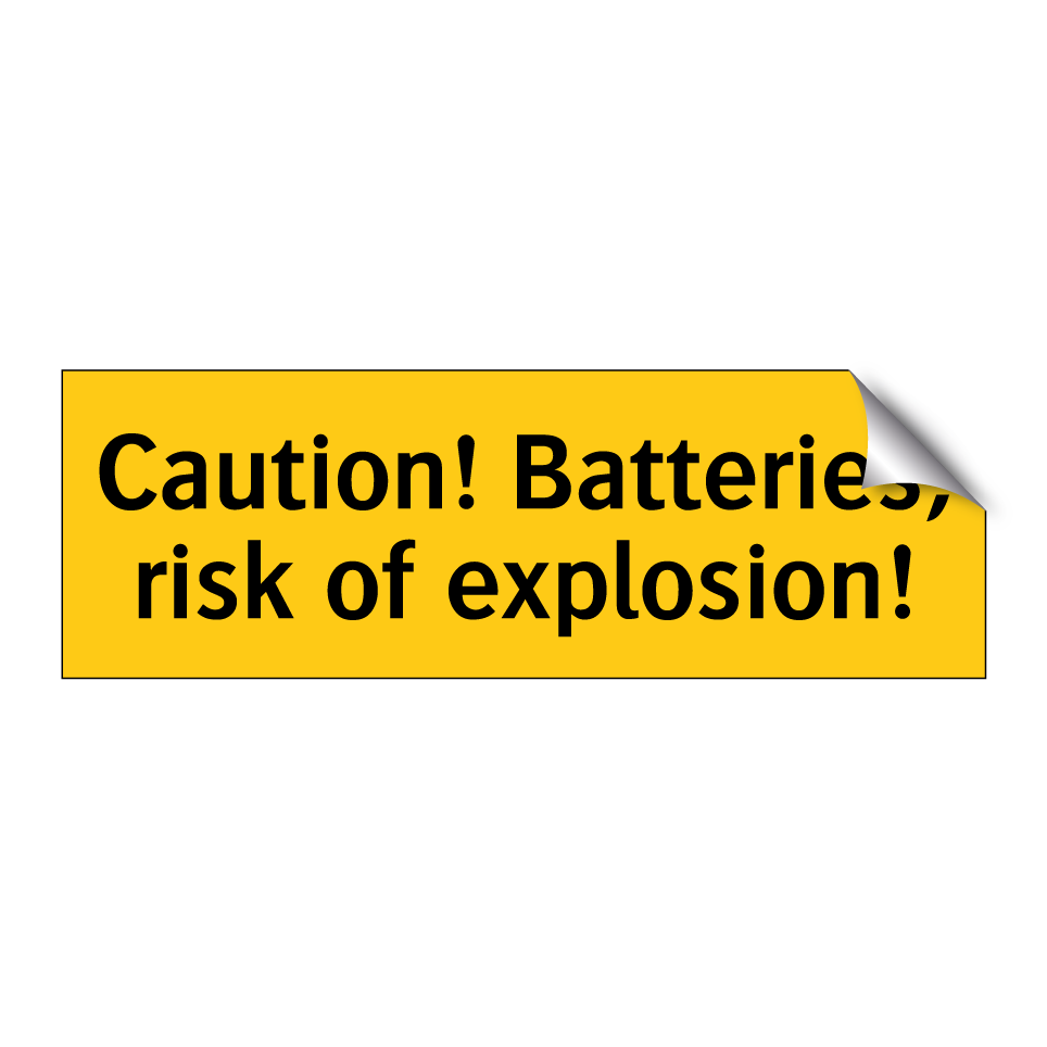 Caution! Batteries, risk of explosion!