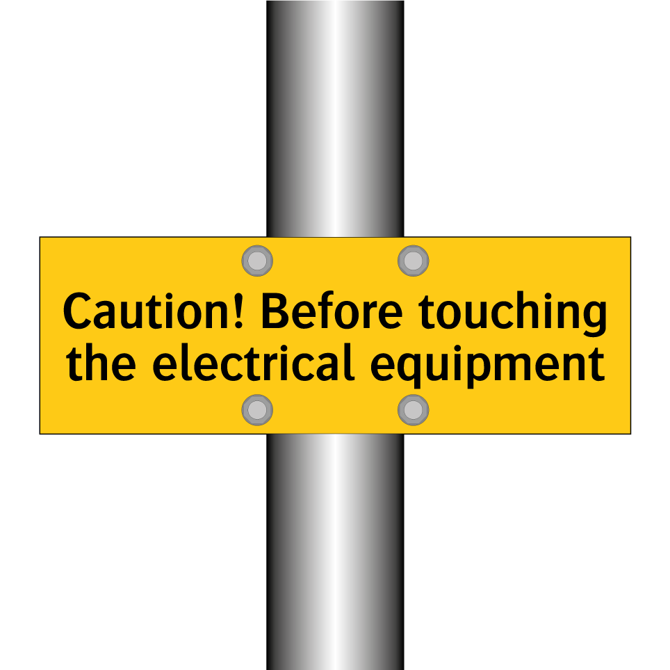 Caution! Before touching the electrical equipment